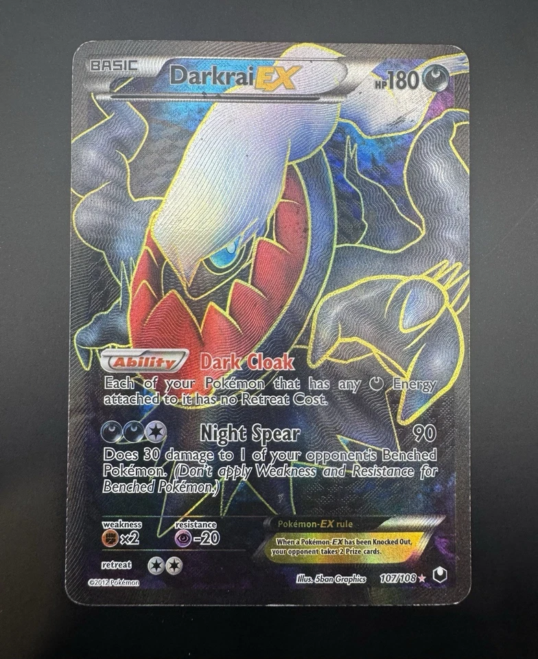 Darkrai EX Full Art 107/108 Pokemon Dark Explorers Ultra Rare Holo 2012 - Image 3 of 4