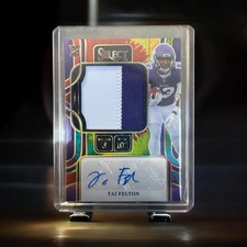 2025 Panini Select Tie-Dye Tai Felton RPA /25 Vikings Auto Rookie