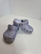 Crocs Girl Kids Sandals Classic Glitter Purple Clog Size C4 Synthetic