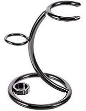 Shaving Razor and Brush Stand Universal Holder for Safety Razor Gunmetal