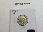 1938 D Buffalo Nickel 5 Cents Nickel from Denver Mint VF Condition 092525 58t