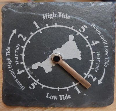 Gezeitenanzeige Gezeitenschieferuhr freistehendes Mantelstück Schreibtischmantel Uhr