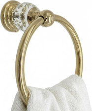 Retro Gold Towel Ring Bathroom Wall Mounted Stainless Steel Hand Towel Rack