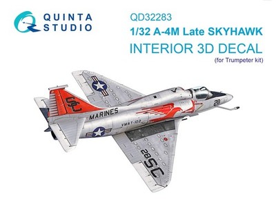1/32 Quinta Studio 3D Interior Decal 32283 A-4M Skyhawk For TRP