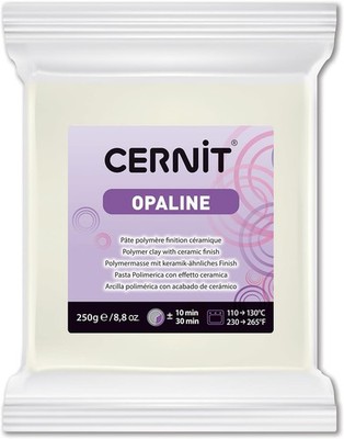 CERNIT CE0880250010C - Block Modelliermasse (Polymer) OPALINE, halb transluzent,