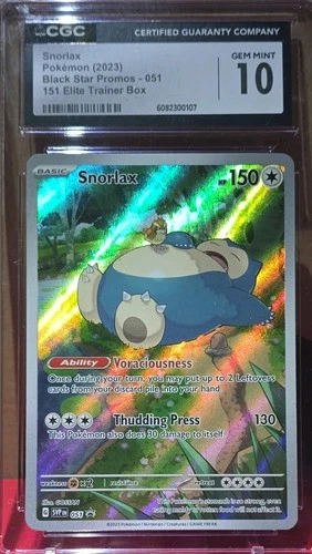 Pokémon Snorlax 051 Sv: Scarlet & Violet Promo Holo CGC 10 GEM MINT 2023 Card