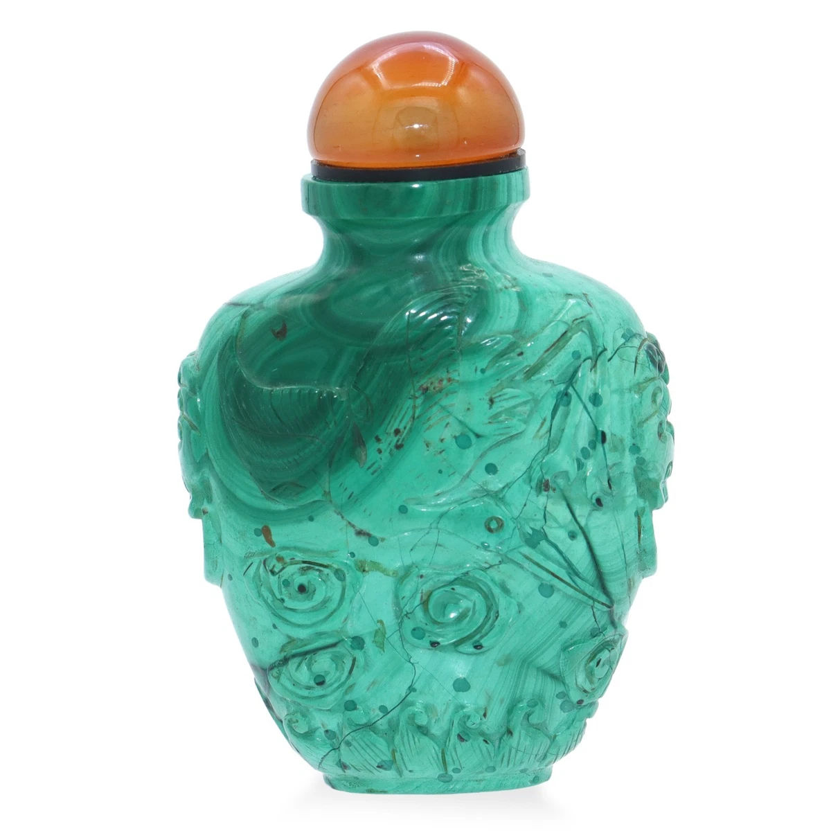 孔雀石主要古董中国鼻烟壶| eBay
