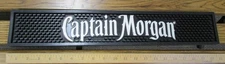 Captain Morgan Black rubber bar drink mat, man cave decor, great collectible