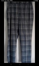 Zara Black & Beige Plaid Check Smart Straight Leg Trousers (10)