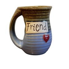 Mother's Day Gift Handmade Pottery Friend Mug Rustic Cottage Heart Coffee Cup