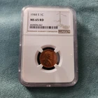 1944-S Lincoln Wheat Cent Penny NGC MS 65 RD