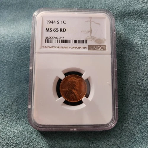 1944-S Lincoln Wheat Cent Penny NGC MS 65 RD