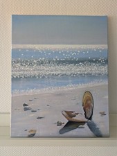 Unikat Ölgemälde Meer Strand Muschel