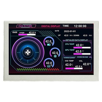 PC CPU Data Monitor 5in IPS USB C TYPE C For AIDA64 Temperature Display PC CPU