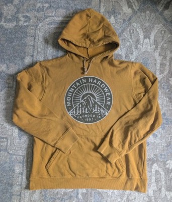 Mountain Hardwear Pine Peak Men s Hoodie Gold Size Large Organic Hiking