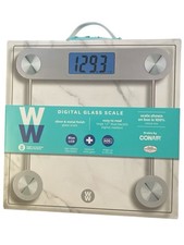 Weight Watchers by Conair Clear Digital Glass Bathroom Scale Backlit 400 Lbs NIB