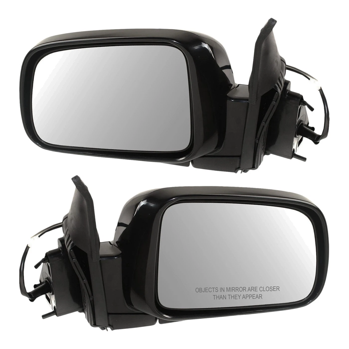 Smooth Black Folding Power Mirrors Pair Set for 02-06 Honda CR-V