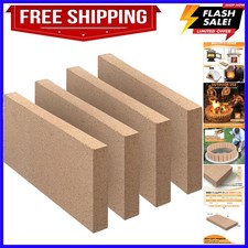 Mattoni da fuoco, mattoncini da fuoco per stufa a legna per uso alimentare, 3000 F, dimensioni 9" x 4-1/2" x 3/4",...