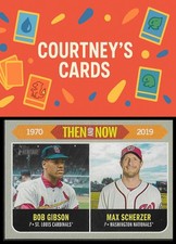 2019 Topps Heritage #TN-13 Bob Gibson / Max Scherzer Then and Now