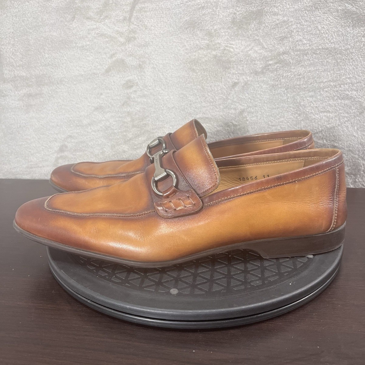 Magnanni Mens Size 11M Rafa II Cognac Slip On Leather Loafer  display picture 1