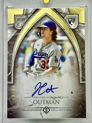 2023 Topps Transcendent Gold Rookie Showcase Auto #TCRAJOU James Outman RC /20