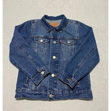 Levis Boys Trucker Denim Jacket Red Tab Blue Cotton Size S 8-10 Years Classic