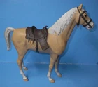 VINTAGE 1965 MARX JOHNNY WEST PALOMINO THUNDERBOLT HORSE WITH SADDLE & BLANKET
