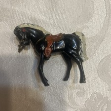 Vintage Western Metal Horse Figurine With Saddle