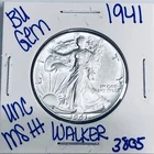1941 BU UNCIRCULATED LIBERTY WALKING SILVER HALF DOLLAR AUTHENTIC U.S. MINT 3805