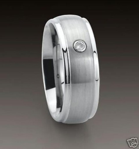 WOLFRAM/TUNGSTEN CARBIDE RING -GEBÜRSTET - 7 MM BREIT - ZIRKONIA - TITAN HART - Picture 3 of 3