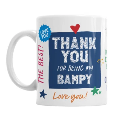 MAINLY MUGS Bampy Gift Mug Present Keepsake I Love Novelty Cup For Birthday Christmas Xmas