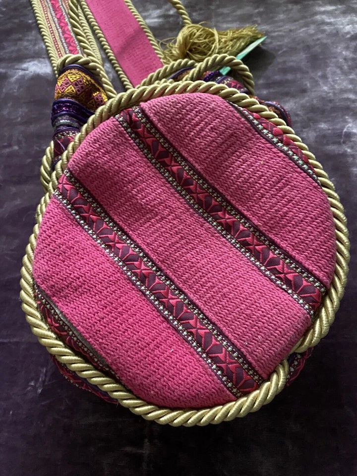 Patricia Ramírez Traje de Baño Tela Cubo Bolso Bandolera Bolso Playa Rosa Boho Foto 3 de 4