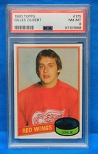 1980 TOPPS # 175 Gilles Gilbert PSA 8 NM-MT # 97101688  DETROIT RED WINGS !!!