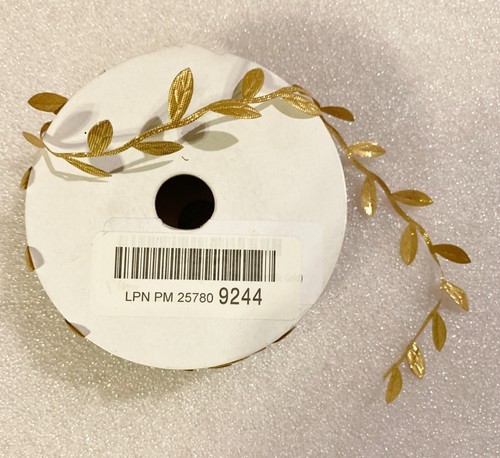 30 Continuous Yards Golden Vine & Leaf Garland-Polyester Ribbon Trim -See Photos - Picture 4 of 4