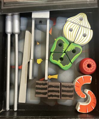 Melissa & Doug Wooden Grill Slice & Sort Kabob Playset