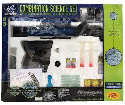 Vtg Combination Science Set Telescope Microscope Kit Toys R Us Edu Science 1990s