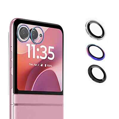 2Kit Alloy Frame Camera Lens Ring Glass Protector fr Motorola RAZR 60 Ultra 2025