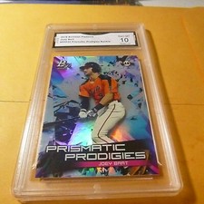 JOEY BART GIANTS 2019 PLATINUM PRISMATIC PRODIGIES ROOKIE RC # PPP22 GRADED 10