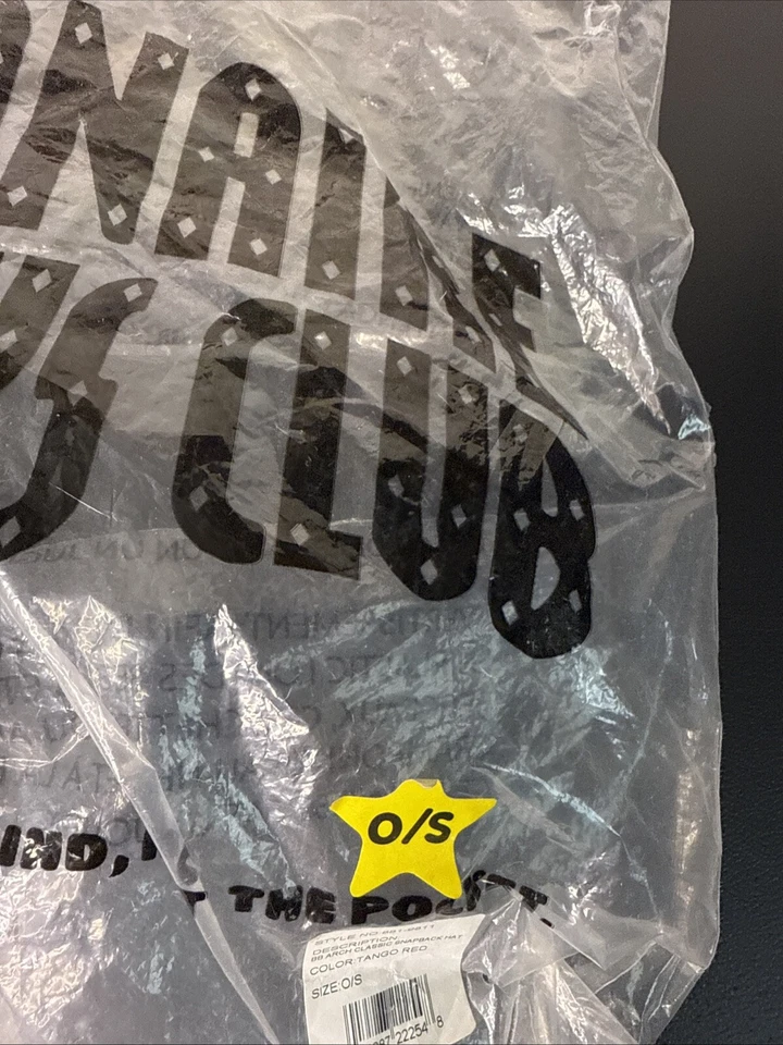 Gorra ajustable de lana roja Billionaire Boys Club con bolsa O/S pequeño agujero Foto 3 de 4