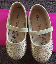 OLIVE & EDIE MADDIE TODDLER GIRLS ROSE GOLD METALLIC MARY JANE  SIZE 5 NIB