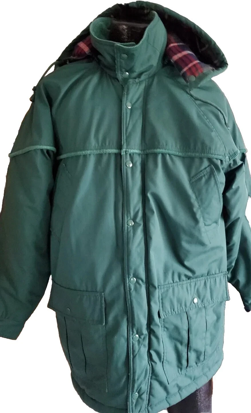 Vtg. Boulevard by Block Full Zip Green Jacket Flannel Interior Men's /Unisex M
