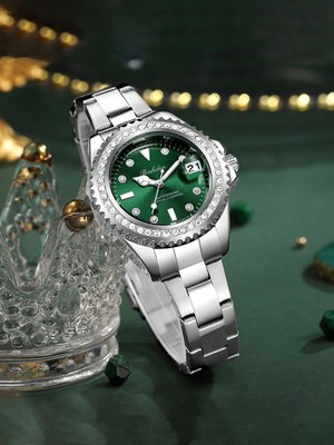 Luxury Luminous Quartz Watch Women - Stainless Steel, Waterproof