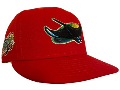 pink Underbrim Tampa Rays fitted hat 