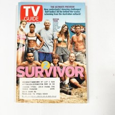 TV Guide January 20-26 2001 Survivor 2-Maralyn, Mitchell, Tina, Amber, Kel