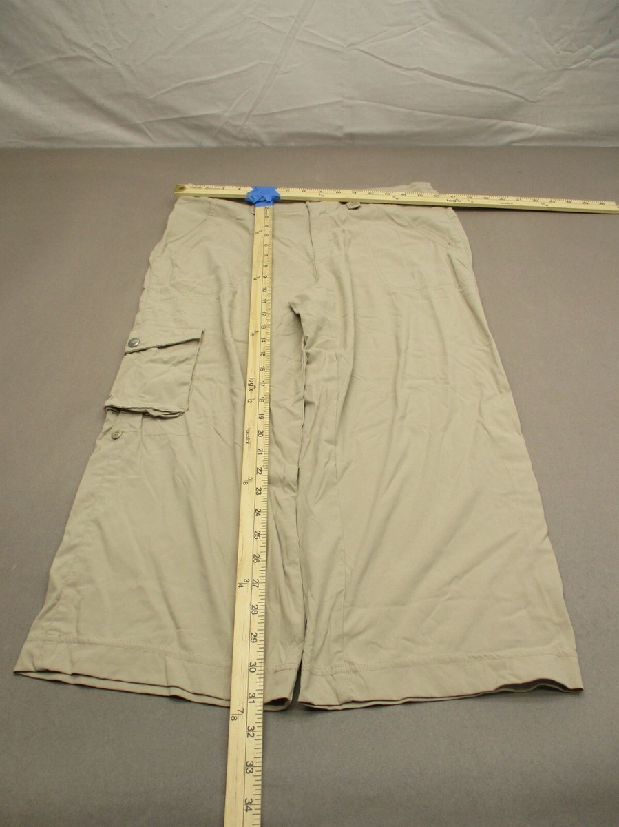 【YOURNUS】Lucy Nylon Crop Pants LUCY Size 6 Womens Gray Nylon Blend Zip Fly Pockets Cropped