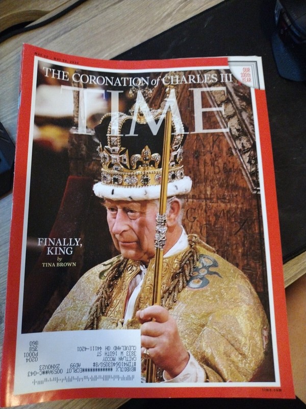 Time May 22nd 2023 Princess Diana's ex husband sits in a really old chair