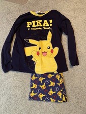 Boys Pokemon Pikachu Long Sleeve 2pc Pajama Set Size Youth Large 14