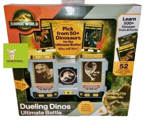 DUELING DINOS ULTIMATE BATTLE Spiel Jurassic World Rebirth T-Rex Velociraptor NEU
