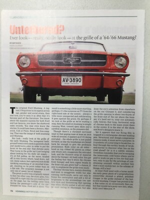 HMN 1226 Article Glamorous Grilles Untethered 1964 - 1966 Ford Mustang Feb 2010