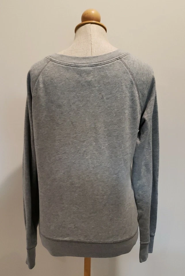 РОЗОВЫЙ Victoria's Secret женщин серый толстовка черный бархат леопард размер маленький - Изображение 2 из 4